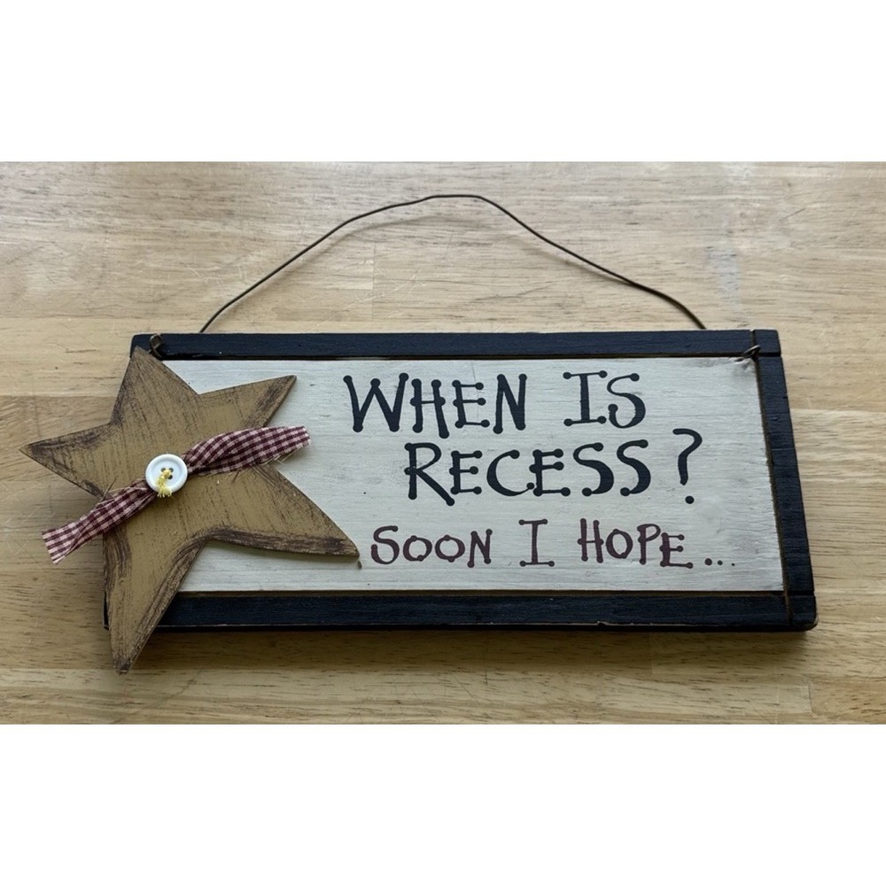 Classroom Hanging Sign Decor Rustic Primitive